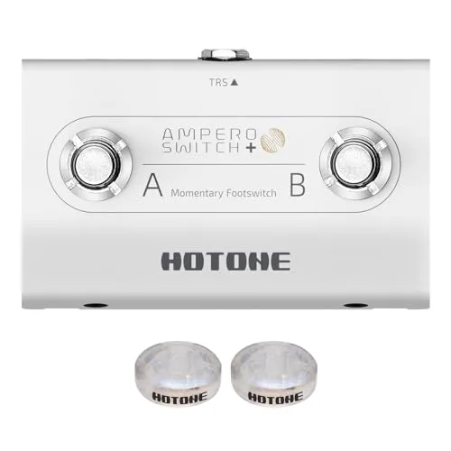 HOTONE Dual Footswitch Pedal Momentary 2-Way Pedal Fußschalter Regler Switcher 6,35mm (Ampero Switch+)