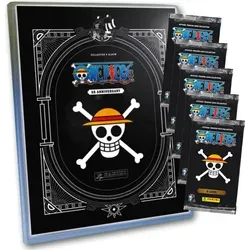 Panini One Piece Karten - Anniversary Sammelkarten (2025) - 1 Mappe + 5 Booster