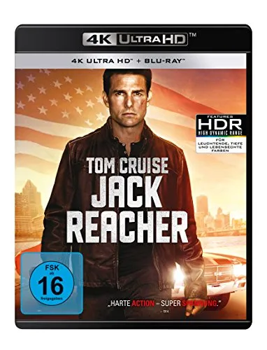 Jack Reacher 1 - 4K Ultra HD Blu-ray - Action- und Thriller-Film im 4K Ultra HD Format, erleben Sie spannende Abenteuer mit Jack Reacher in bester Bildqualität!