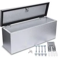 Stema Deichselbox - Zubehör für Autoanhänger - Praktische und abschließbare Deichselbox aus verzinktem Stahlblech mit 15 l Stauraum, ideal für Verzurrgurte und Kleinmaterial.
