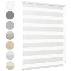 Doppelrollo Duo Rollo Klemmfix ohne Bohren für Fenster Rollos Jalousie Faltrollo, Sekey, freihängend, Klemmträger, Montage mit oder ohne Bohren möglich 40 cm x 130 cm