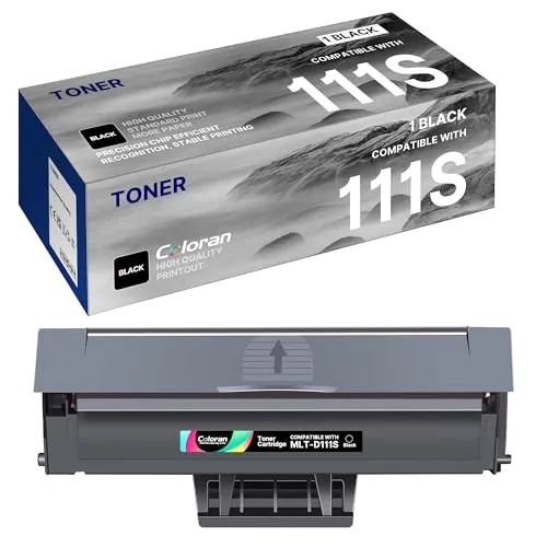 Coloran MLT-D111S Schwarz 1er-Pack D111S Toner für Samsung MLT-D111S Kompatibel für Samsung Xpress M2070W Toner M2070 M2070FW M2020 M2026 M2022W M2022 M2070F M2020W Druckers (1 Schwarz)