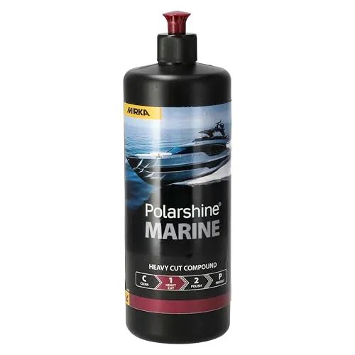Mirka Polarshine Marine Heavy Cut Polierpaste – Starke Oxidation & Kratzer entfernen - Politur für Gelcoat-Oberflächen, silikonfrei und wasserbasiert. Ideal für Bootsbau und Restaurierung, sorgt für ein tiefes, hochglänzendes Finish in kurzer Zeit.