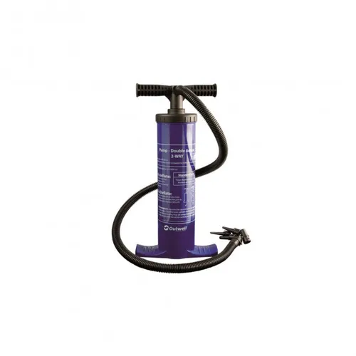 Outwell Kolbenpumpe 2-Weg, Blue, One Size - Luftmatratzen Pumpe mit 2 L Volumen, 3 Düsen und 2-Wege-Design für schnelles Aufpumpen und Ablassen - ideal für Camping und Outdoor-Aktivitäten.