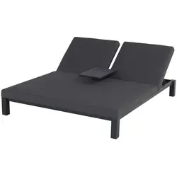 Hartman Eva Doppelliege - Aluminium/Sunbrella in Black - Gartenliegen aus hochwertigem Aluminium und schmutzabweisendem Sunbrella-Stoff für langlebigen Komfort und stilvolle Entspannung im Freien.