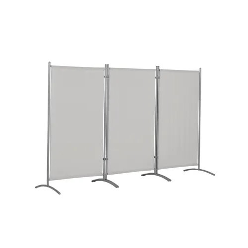 Leco Sonnenschutz/Windschutz Stellwand 3-teilig - Wind- und Sichtschutz mit Stahlrohrgestell, flexibel einsetzbar für Innen & Außen, ideal als Raumteiler und zum Schutz vor unerwünschten Blicken.