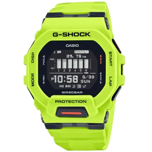 G-Shock Herrenuhr CA.GBD-200-9ER - Digitale Armbanduhr mit gelbem Kunstharz, Alarm und Stoppuhr für aktive Herren