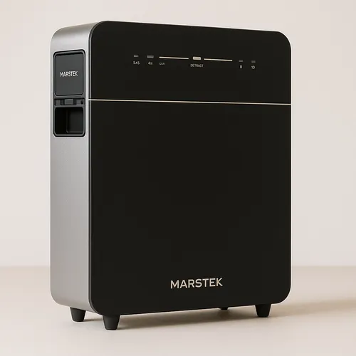 Marstek Venus E V3.0 5120Wh AC gekoppelt - Leistungsstarke Powerstation mit 5120Wh, ideal für Camping und Notstromversorgung, bietet vielseitige Anschlussmöglichkeiten für Geräte.