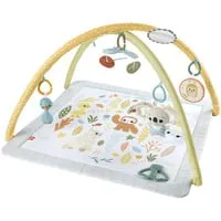 FISHER-PRICE Simply Senses Sensorische Erlebnisdecke - Spiel- & Krabbeldecken, fördert sensorische Fähigkeiten mit 6 Spielzeugen, inkl. Plüsch-Koala und Spiegel, maschinenwaschbar und ideal für Neugeborene.