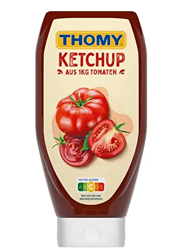 THOMY Tomaten-Ketchup 500ml - Ketchup mit hohem Tomatenanteil, ideal für Pommes und Burger, in praktischer Squeeze-Flasche für optimale Dosierung.