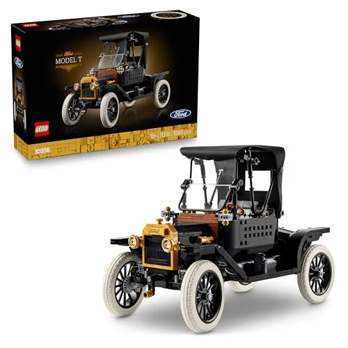 LEGO® ICONS 11376 - Ford Model T - Vollständiges LEGO Set für Erwachsene, 1060 Teile, detailgetreue Nachbildung des Ford Model T, ideal für Sammler und kreative Bauprojekte.