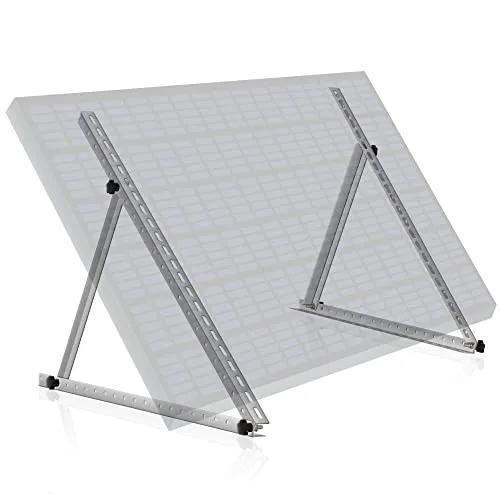 Zelsius Universal Solarmodul Halterung Set - Dachhalterungen Solarmodule mit verstellbarem Winkel von 0 bis 90°, ideal für gerahmte Solarpanele auf Flachdächern, Carports und mehr.