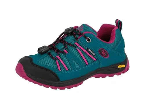Brütting Unisex Kinder Ohio Low Trekking-& Wanderhalbschuhe, Türkis Pink - Wanderschuhe mit stabiler und rutschfester Vibram-Laufsohle, ideal für Abenteuer in der Natur und optimalen Halt auf jedem Terrain.