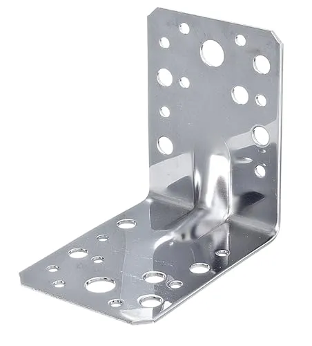 Alberts 820015 Schwerlast-Winkelverbinder, Silber - Stütze für stabile Konstruktionen, hochwertiger Edelstahl mit 2 mm Materialstärke für höchste Belastbarkeit und Langlebigkeit.