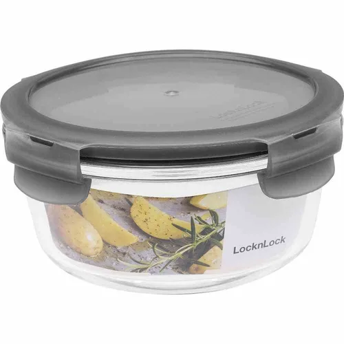 LocknLock Frischhaltedose LLG831G aus Glas, 0,65 Liter - Luftdichte Frischhaltedose aus BPA-freiem Borosilikatglas, ideal zum sicheren Transport und Lagern von Lebensmitteln. Spülmaschinenfest, gefrier- und mikrowellengeeignet. Platzsparend stapelbar.