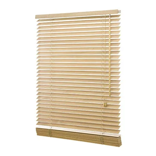 Ventanara® Holzjalousie 35mm - Echtholz Jalousette (60 x 130 cm) - Jalousien aus hochwertigem Lindenholz, idealer Sichtschutz für jeden Raum, feuchtraumgeeignet und einfach zu montieren.