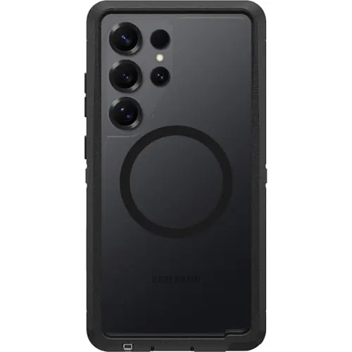 OtterBox Defender Series XT Clear Hülle für Samsung Galaxy S25 Ultra - Standard Handyhüllen, ultra-robust mit 7X Militärstandard-Sturztests und integrierten Magneten für schnelles kabelloses Laden.