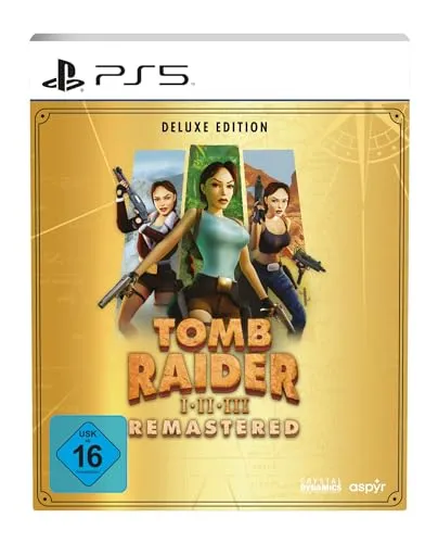 Tomb Raider: Remastered Deluxe Edition PS5 - Action & Abenteuer, erlebe die Neuauflage des Klassikers mit verbesserten Grafiken und neuen Inhalten für die PS5, USK ab 16 Jahren.