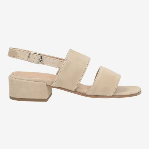 Donna Carolina LIDO ELEN 57.594.123-001 Sandaletten Beige für Damen, Größe 39 - Elegante beige Sandaletten von Donna Carolina aus hochwertigem Veloursleder. Der Blockabsatz und die edle Verarbeitung machen sie ideal für stilvolle Sommerlooks.