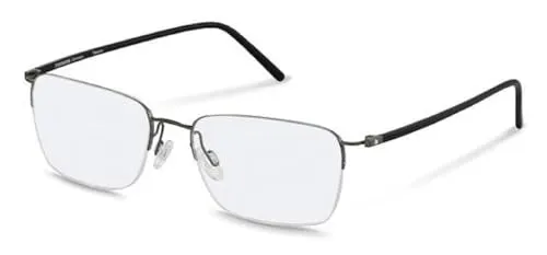 Rodenstock Quadratisch Titan Brillen in Dark Grey, Black für Herren, Brille mit Sehstärke, optional mit Sonnenbrillen tönung oder Blaulichtfilter (Modell R7051)