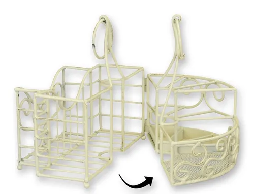 Aubaho Dekoobjekt Besteck- und Serviettenhalter aus Eisen - Stilvoller Besteck- und Serviettenhalter aus Eisen im Retro-Design. Ideal für festliche Anlässe oder den Alltag, bietet er Platz für Ihr Besteck und hält Servietten griffbereit. Bringen Sie nostalgischen Charme auf Ihren Esstisch!