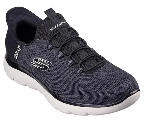Skechers Herren Summits Key Pace Turnschuhe, Black Mesh W, 39.5 EU