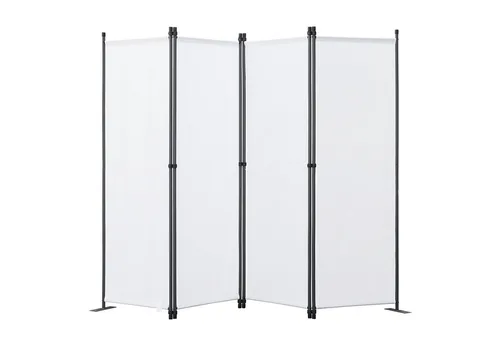 Angel Living Faltbarer Paravent Sichtschutz 224x165 cm - Stylischer Raumteiler aus Stahl und Polyester, faltbar und leicht zu montieren. Ideal für flexible Raumgestaltung und Privatsphäre in jedem Raum.