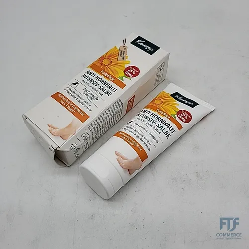 Kneipp Anti Hornhaut Intensiv-Salbe Fußcreme 75 ml - Hochwirksame Fußcreme zur Reduzierung von Hornhaut, tiefenwirksam und langanhaltend. Mit 25% Urea und Bio Calendula für spürbar weichere Haut. Ideal für trockene und rissige Füße.