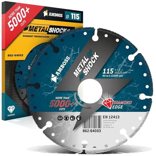 AMBOSS METAL SHOCK 5000+ - Diamant Trennscheibe 115 x 1.8 x 22.23 mm - geeignet