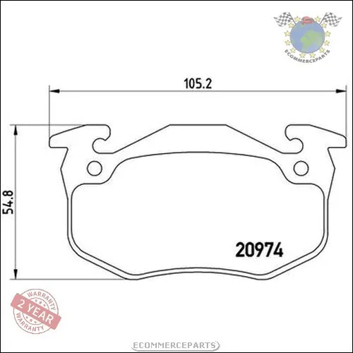 Brembo Kit Bremsbeläge Hinterachse für CITROËN XSARA SAXO ZX PEUGEOT 309 306 - Bremsbeläge von Brembo für zuverlässige Bremsleistung, ideal für CITROËN und PEUGEOT Modelle.