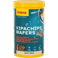 sera Vipachips Wafers 1000 ml - Hauptfutter für Süßwasser-Aquarien - Hochwertige Futtertabletten für alle herbivoren Fische, fördern die Gesundheit und Vitalität in Süßwasser-Aquarien.