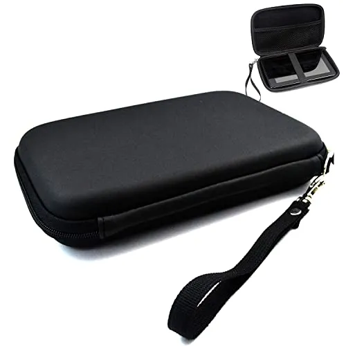 Goodshop001 GPS Navi Tasche 7 Zoll GPS Tragetasche Schutztasche Case Kompatibel mit Garmin Drivesmart 61 65 66 76 Dezl Otr 710 720 770 780 Nuvi 2789LMT 2797lmt Tomtom 7" Navigationsgeräte Schwarz