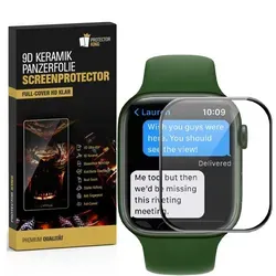 1x 9D Keramik-Glass für Apple Watch Series 10 42 mm 3D KLAR Panzerfolie Displayschutz Schutzfolie Schutzglas Panzerglas Ceramic Screen-Protector