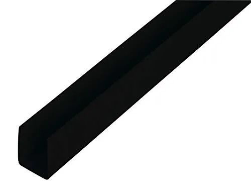 Alberts 498979 U-Profil | Kunststoff, schwarz | 1000 x 18 x 10 mm | 11er Set