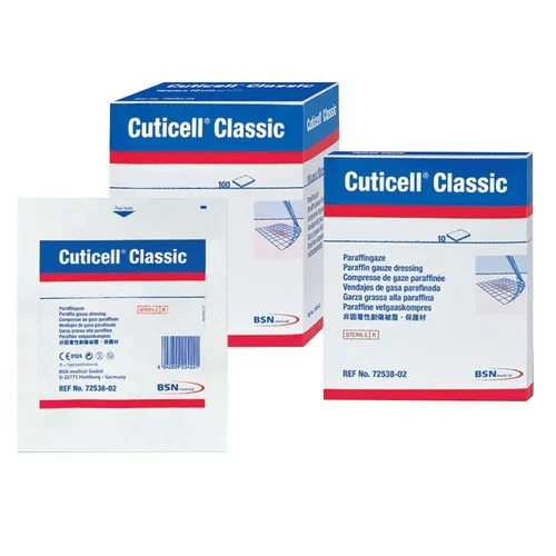 CUTICELL Classic Wundgaze 10x10 cm - 10 Stück - Hochwertige Wundgaze, ideal für die Wundversorgung und zur Unterstützung der Heilung, 10 Stück pro Packung, PZN: 04979096
