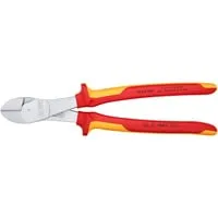 Knipex 74 06 250 VDE Kraft-Seitenschneider 250mm - Zangen für präzises Schneiden, ideal für Cu- und Al-Leiter; hohe Schneidleistung und langlebige Qualität durch induktiv gehärtete Schneiden.