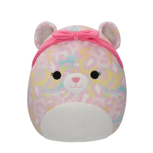 Squishmallows SQCR05426 - Michaela der Regenbogen Leopard 30 cm - Stofftier & Teddybär, superweiches Kuscheltier für perfekte Begleiter bei Reisen und Filmabenden, ideal zum Sammeln und Spielen.