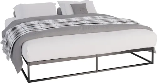 CLP Metallbett Scala schwarz 200x180 cm - Modernes Metallbett Scala mit stabiler Stahlkonstruktion für hohe Tragfähigkeit und zusätzlichen Stauraum. Ideal für minimalistisches Wohnen.