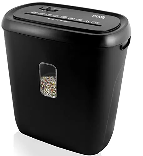 LMG Germany Aktenvernichter Premium Hochsicherheits 10 Blatt - Aktenvernichter für Büro und Home Office, bietet P-4 Sicherheitsstufe mit Kreuzschnitt, 21 Liter Behälter und schnelle Schneidgeschwindigkeit von 2,2 Meter pro Minute – ideal für DSGVO-konforme Datensicherheit.