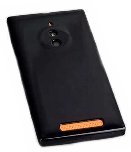 Titan Mobilfunk Zubehör Dark Case Style kompatibel mit für Nokia Lumia 830 - Silikon TPU Handy Cover Hülle Schutzhülle in Schwarz -#