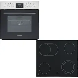 respekta HS3001-19 Jean Herdset mit Glaskeramikkochfeld - Herdset mit 9 Backofenfunktionen, versenkbaren Knebeln und Restwärmeanzeige für flexibles Kochen und energieeffizientes Backen in der Energieklasse A.