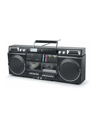 MUSE M-380 SW - Boombox mit Radio, CD, Kassette und Bluetooth 5.0, vielseitige Wiedergabemöglichkeiten für Musikgenuss überall