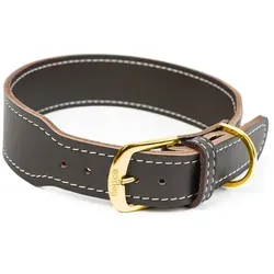 CopcoPet Hundehalsband Zoe – Handgefertigtes Lederhalsband für kleine und mittelgroße Hunde, Braun, 35-40cm - Elegantes Lederhalsband für stilvolle Spaziergänge. Hergestellt aus weichem, strapazierfähigem Rindsleder – langlebig und angenehm für deinen Hund. Handgefertigt in Deutschland, jedes Halsband ist ein Unikat.
