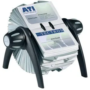 Durable Rollkartei 241701 Visifix Flip Vegas, für 400 Visitenkarten, schwarz / grau