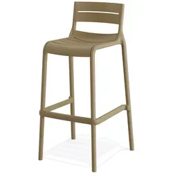 Barstuhl Calor Kunststoff 49x49x100 cm stapelbar sand - Gastronorm-Behälter - Stapelbarer Barstuhl aus robustem Kunststoff in Beige, ideal für Gastronomie und Veranstaltungen.