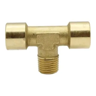 Riegler T-Stück, innen/außen/innen, G/R 1/4, SW 13, Messing blank