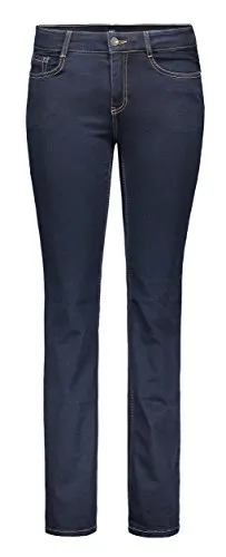 MAC Jeans Damen Melanie Straight Jeans, Blau (Dark Blue D845) - Jeans mit geradem Beinverlauf und hohem Bund, perfekt für einen komfortablen und modischen Look