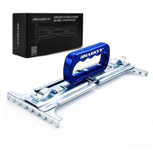 HASKYY Plattenheber für Terrassenplatten – Verstellbare Hebehilfe mit 50 kg Tragkraft - Flexibel einstellbar von 30-50 cm für präzises Arbeiten. Ideal zum Heben und Verlegen von Platten, robust aus verzinktem Stahl und mit ergonomischem Griff für komfortables Handling.