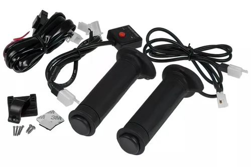 ZIEGER KOSO Heizgriffe 7/8" + 1" mit externem Switch - Bar Ends - Elegantes Design und schnelles Aufheizen dank neuem Schnellheizsystem. 5-Stufen Temperaturregler für optimalen Komfort, widerstandsfähige Gummierung für extreme Bedingungen.
