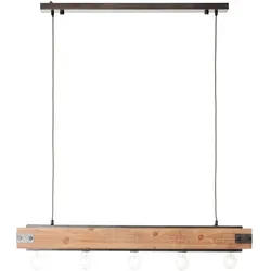 Brilliant Pendelleuchte Carmel Holz Dunkel schwarz E27 max. 52W